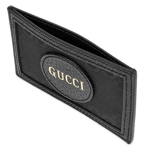 gucci black logo stripe card holder|gucci card holder with keychain.